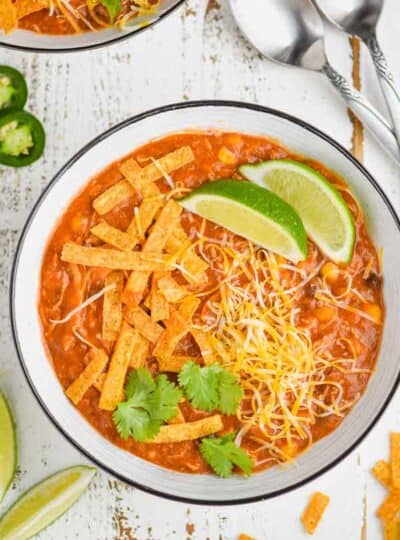 Crockpot Chicken Enchilada Soup