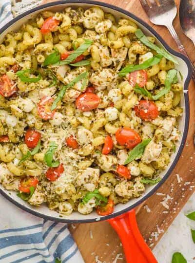 Skillet Chicken Pesto Pasta