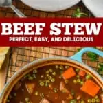 collage of photos of beef stew