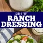 collage of photos of ranch dressing recipe