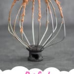 whisk attachment holding chocolate whipped cream recipe