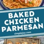Pinterest graphic of Baked Chicken Parmesan