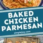 Pinterest graphic of Baked Chicken Parmesan