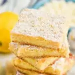 stack of five lemon magic bars