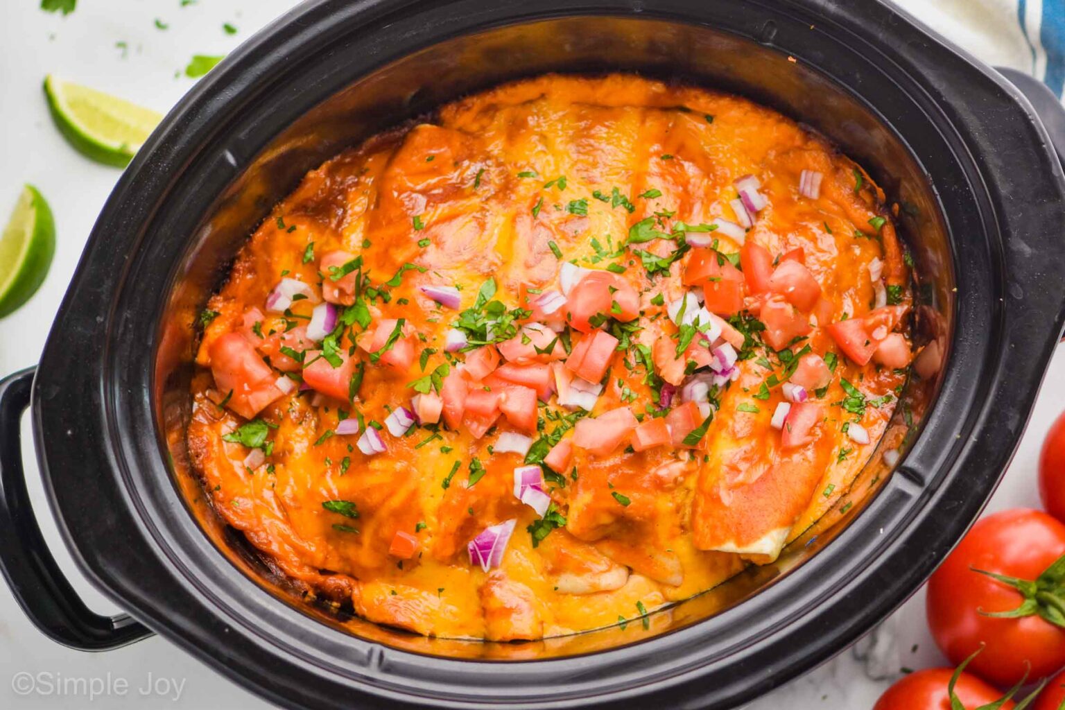 Crock Pot Chicken Enchiladas Simple Joy
