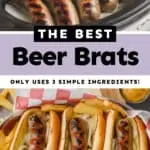 collage of photos of beer brats