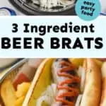 collage of photos of beer brats