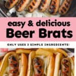 collage of photos of beer brats