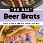 collage of photos of beer brats