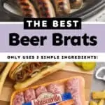 collage of photos of beer brats