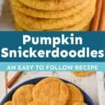 collage of pumpkin snickerdoodles