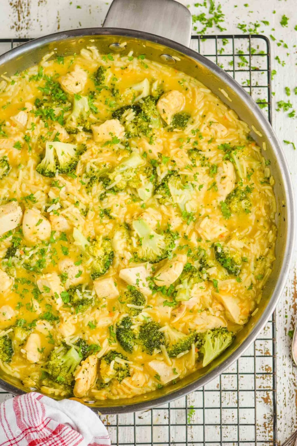 Skillet Chicken Broccoli Rice Casserole - Simple Joy
