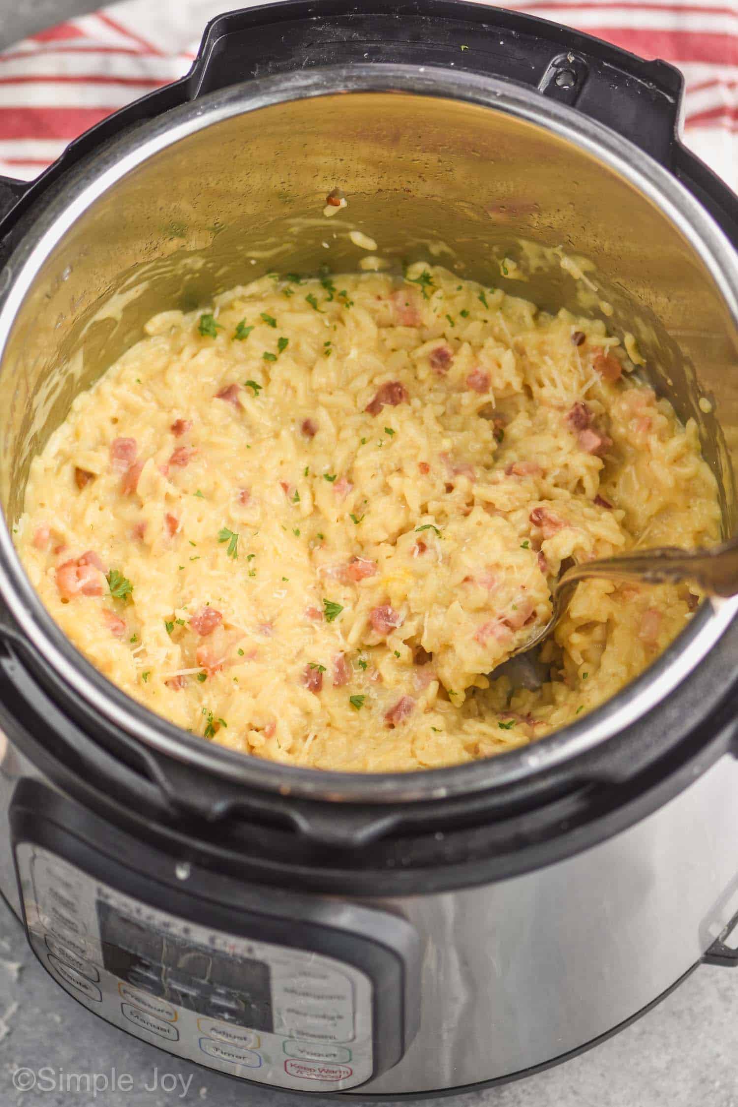 Instant Pot Risotto Carbonara Simple Joy
