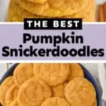 collage of pumpkin snickerdoodles