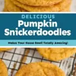 collage of pumpkin snickerdoodles