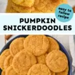 collage of pumpkin snickerdoodles