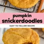 collage of pumpkin snickerdoodles