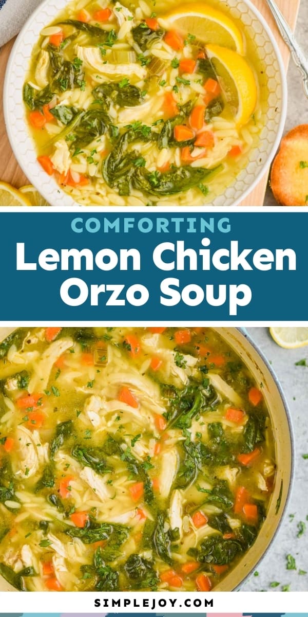Lemon Chicken Orzo Soup - Simple Joy