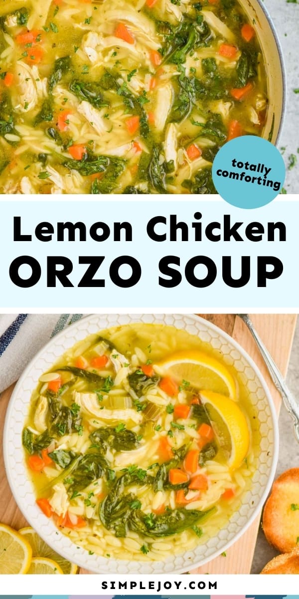 Lemon Chicken Orzo Soup - Simple Joy