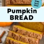 collage of pumpkin bread photos