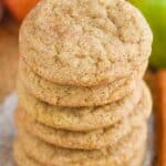 a stack of apple cookies