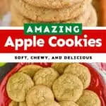 collage of photos of apple cookies