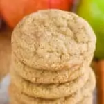 a stack of apple cookies
