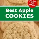 collage of photos of apple cookies