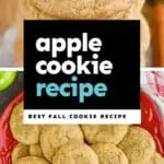 collage of photos of apple cookies