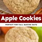 collage of photos of apple cookies