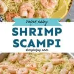 Pinterest graphic of shrimp scampi