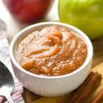 small white bowl full of applesauce - 7