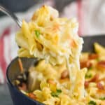 a spoonful of chicken bacon ranch being pulled out of the dish - 6