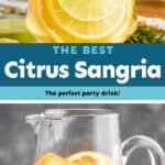 collage of photos of citrus sangria