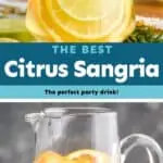 collage of photos of citrus sangria