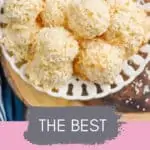 Pinterest graphic of coconut macaroons