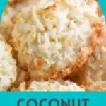 Pinterest graphic of coconut macaroons