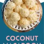 Pinterest graphic of coconut macaroons