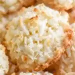 close up of coconut macaroons