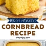 pinterest graphic of cornbread recipe