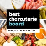 a collage of photos of a charcuterie board