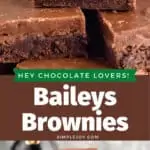 collage of photos of baileys brownies