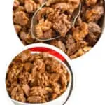 Pinterest graphic for candied walnuts