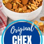 Pinterest graphic for Chex mix