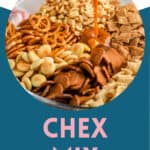 Pinterest graphic for Chex mix