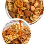 Pinterest graphic for Chex mix