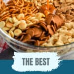 Pinterest graphic for Chex mix