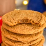 Pinterest image for Molasses Cookies