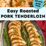 pinterest image of pork tenderloin recipe