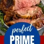 pinterest image for prime rib roast